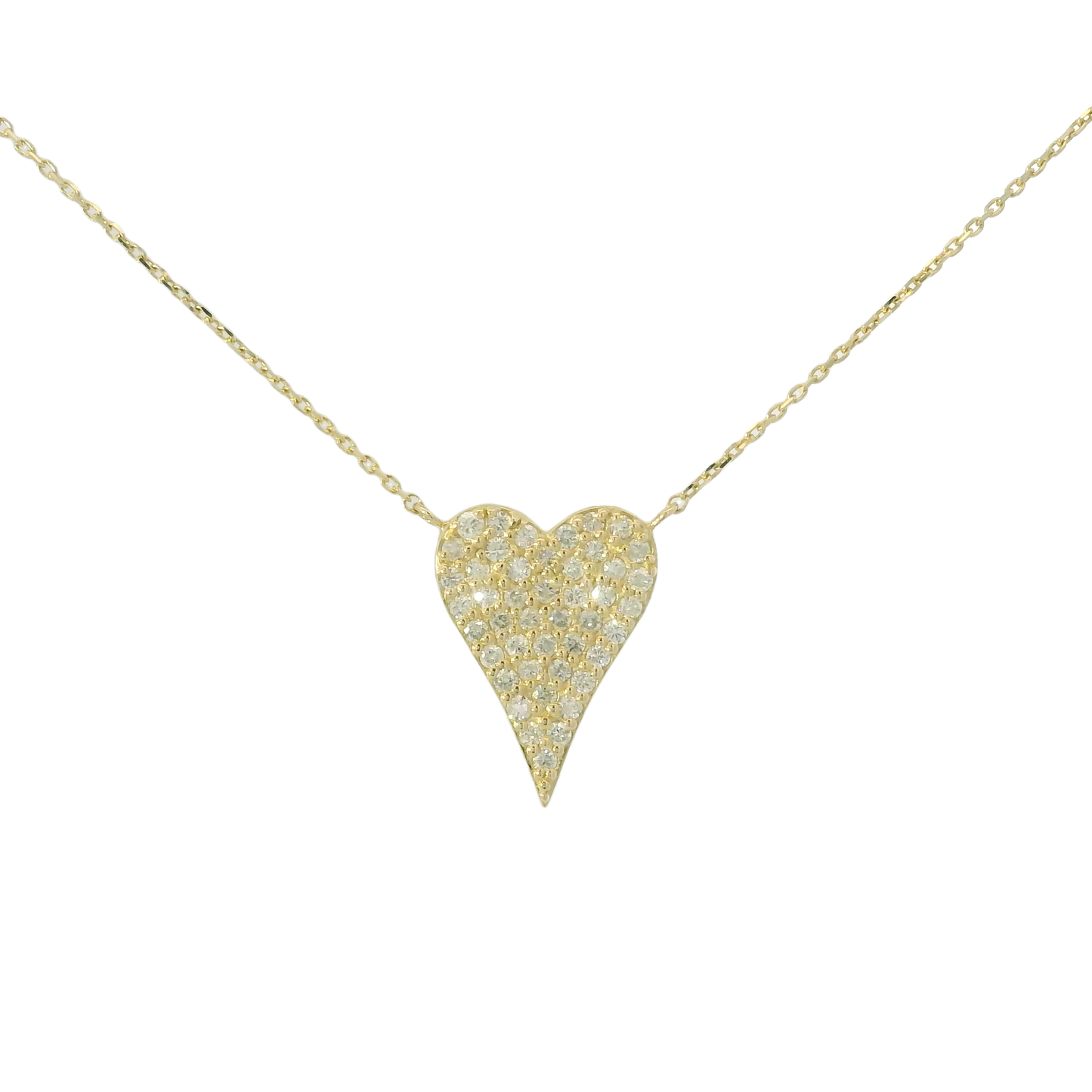 Pave Diamond Heart Necklace