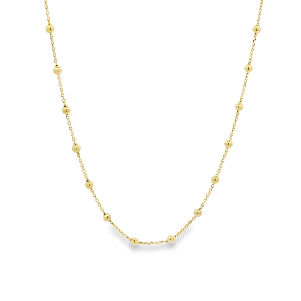 Ball Stationed Beaded Necklace