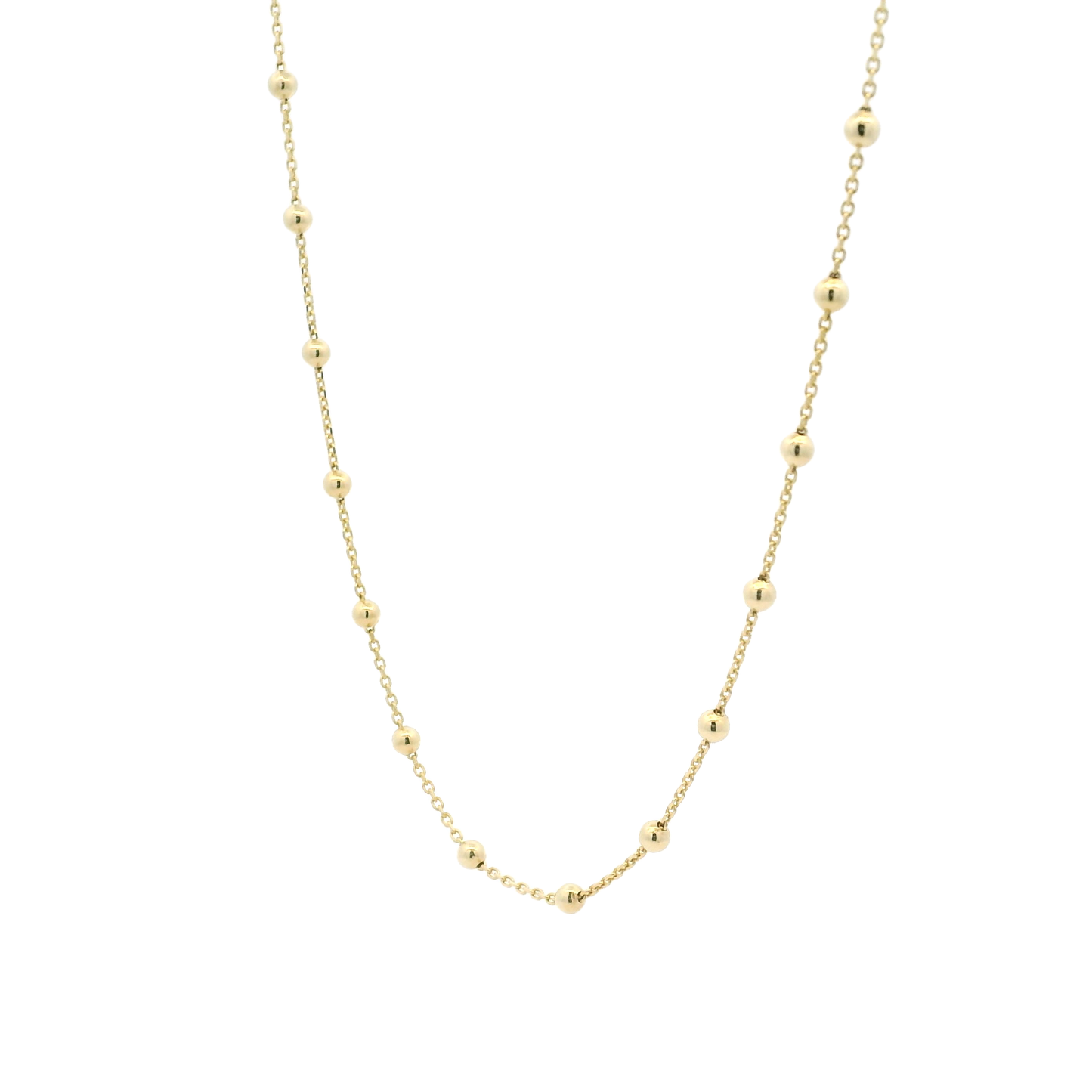 Ball Stationed Beaded Necklace