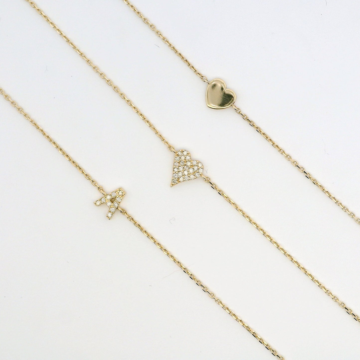 Mini Diamond Initial Bracelet