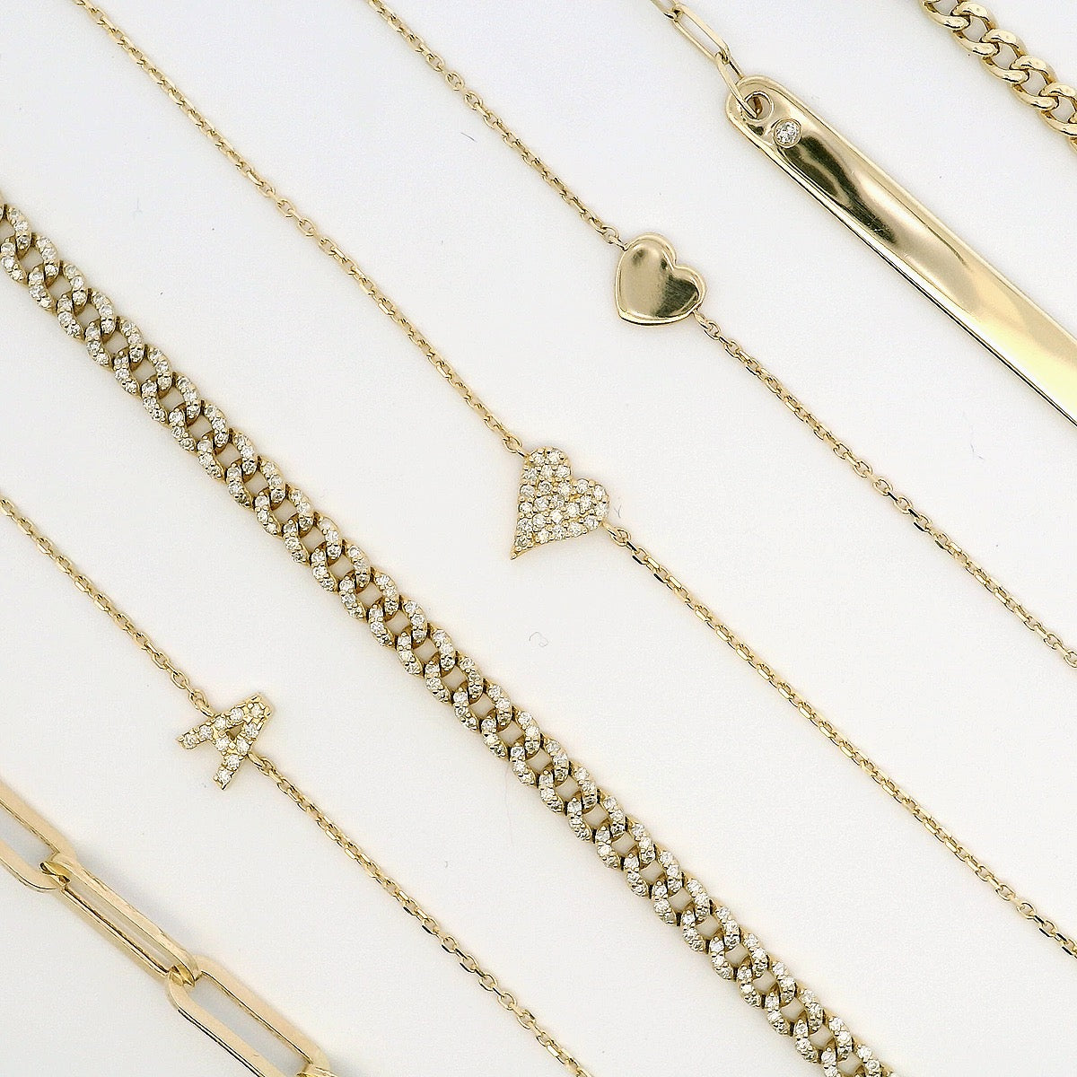 Mini Diamond Initial Bracelet