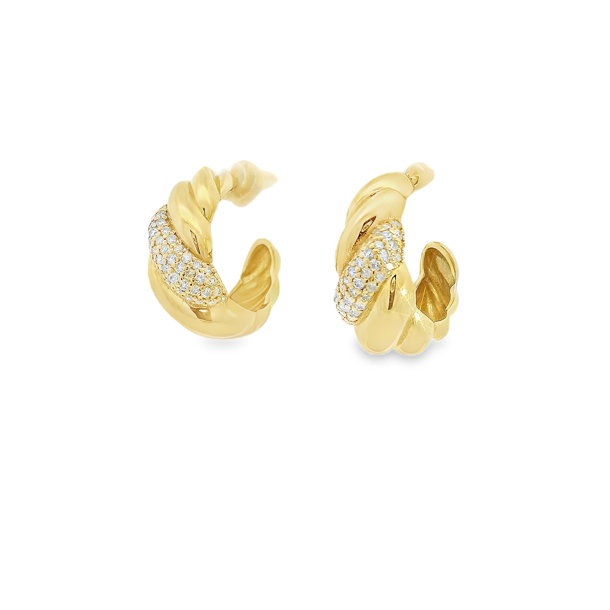 Croissant Hoop With Diamonds