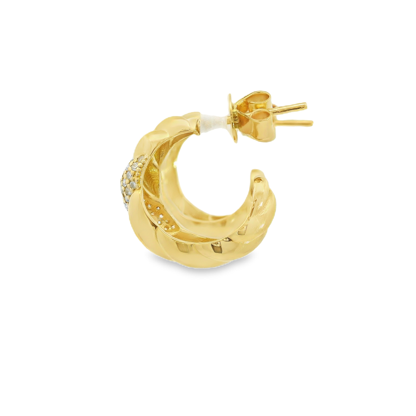 Croissant Hoop With Diamonds