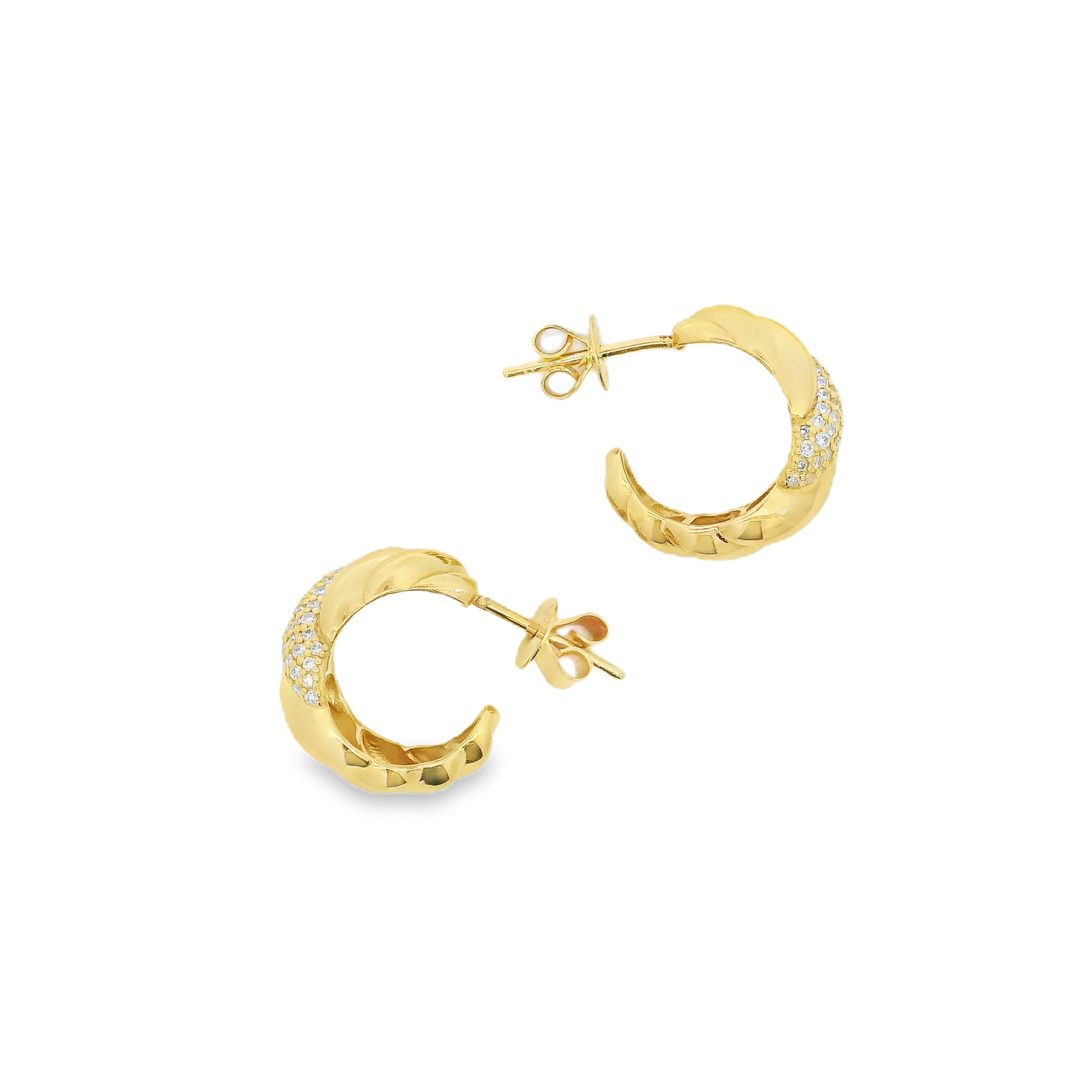 Croissant Hoop With Diamonds
