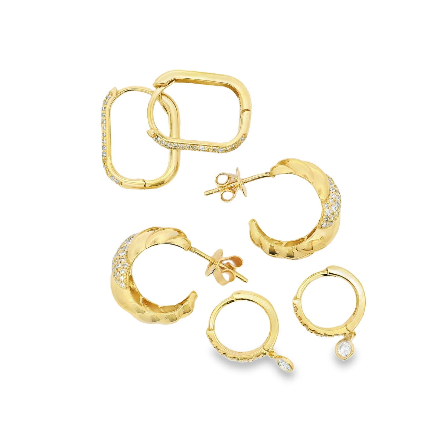 Croissant Hoop With Diamonds