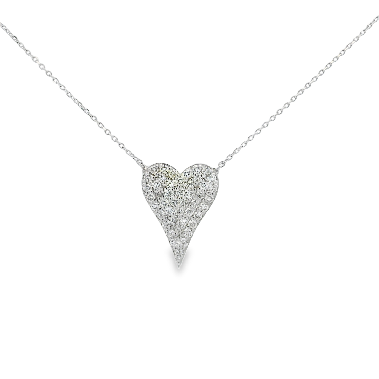 Pave Diamond Heart Necklace