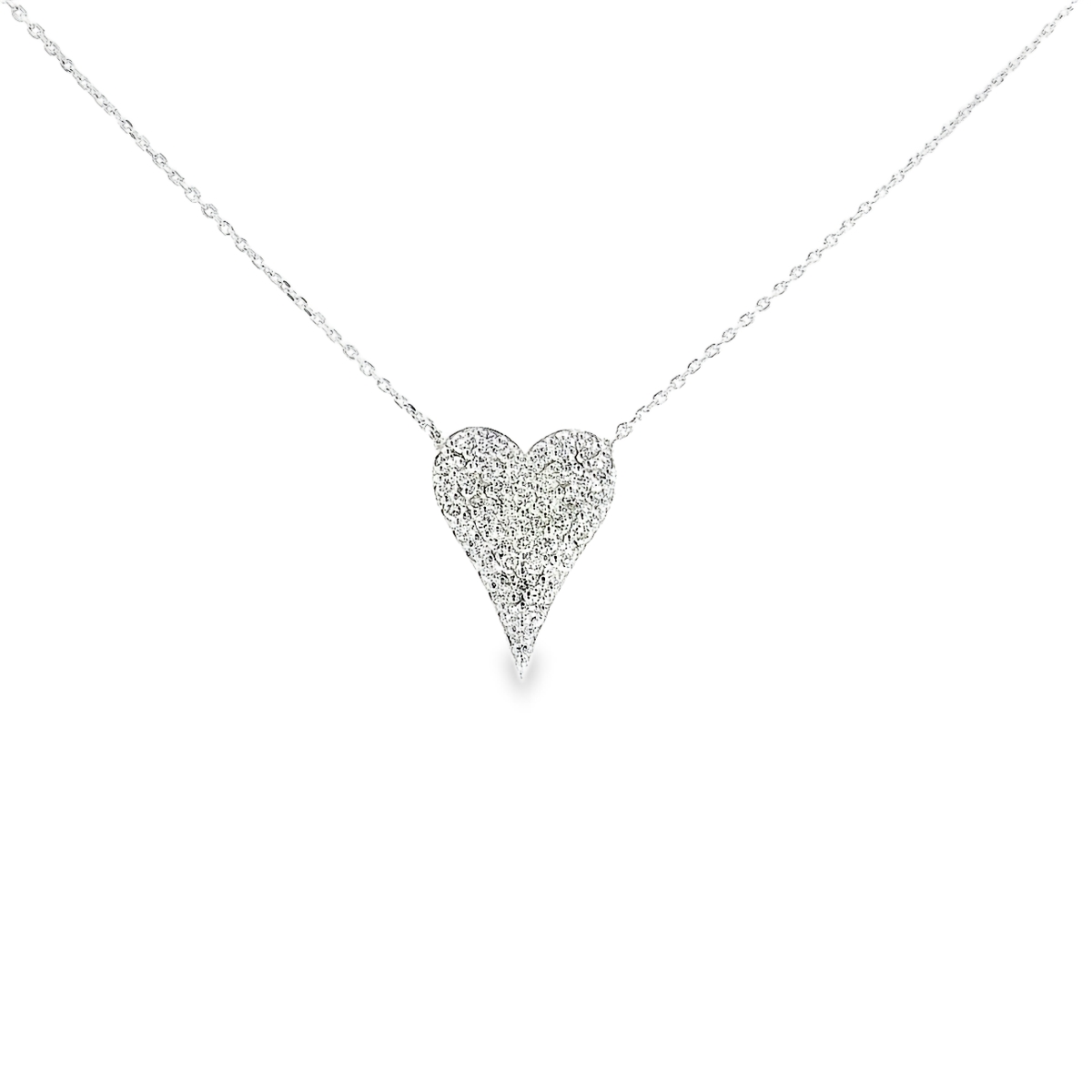 Pave Diamond Heart Necklace