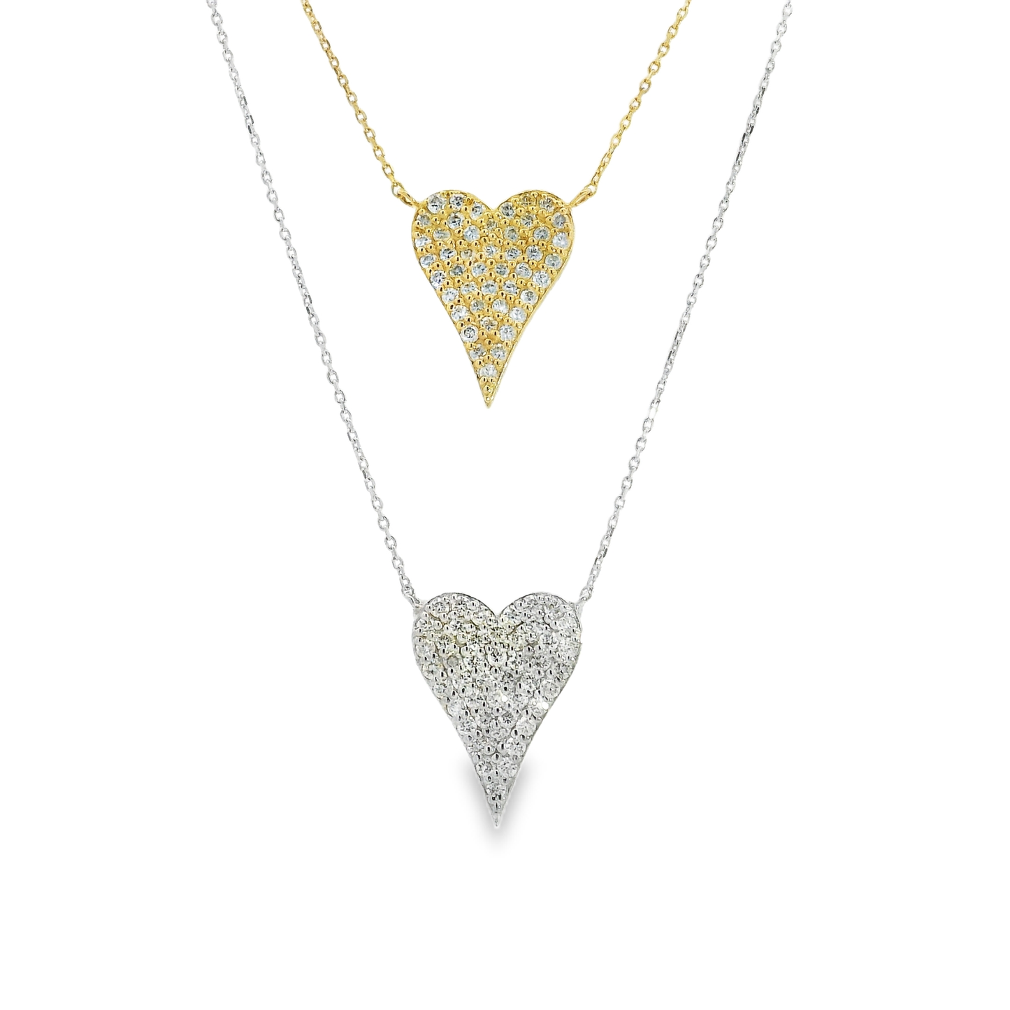 Pave Diamond Heart Necklace