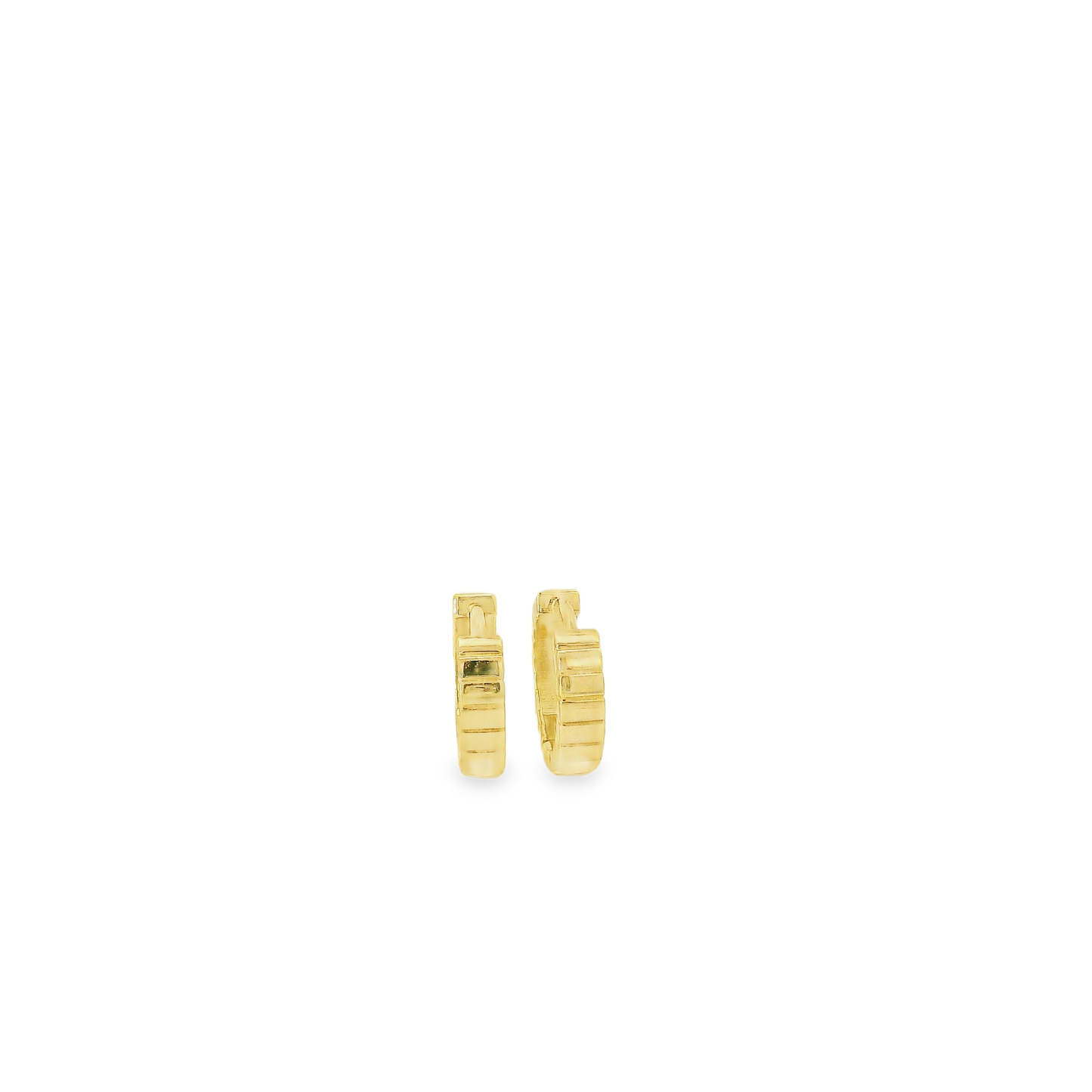 Fluted Thin Huggie Earring