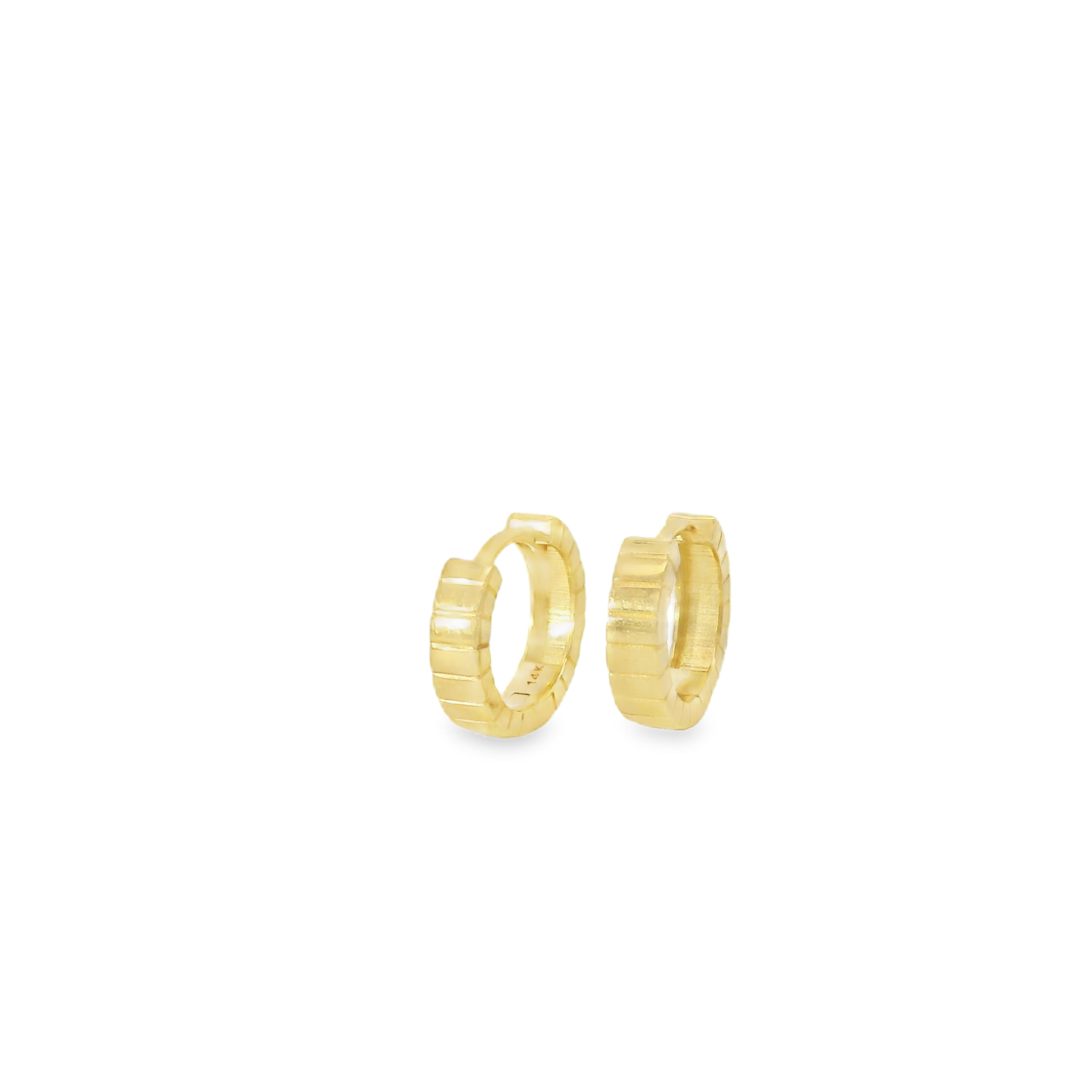 Fluted Thin Huggie Earring