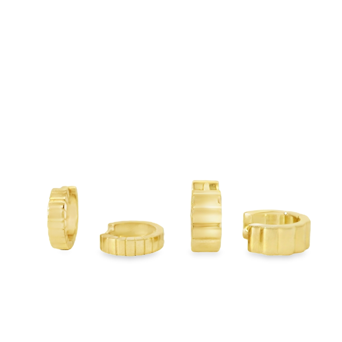 Fluted Thick Huggie Earrings