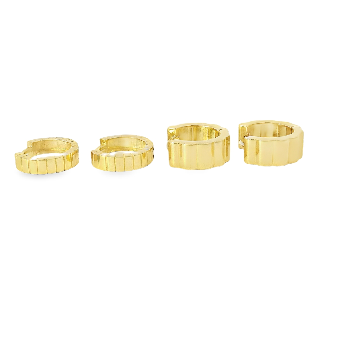 Fluted Thick Huggie Earrings