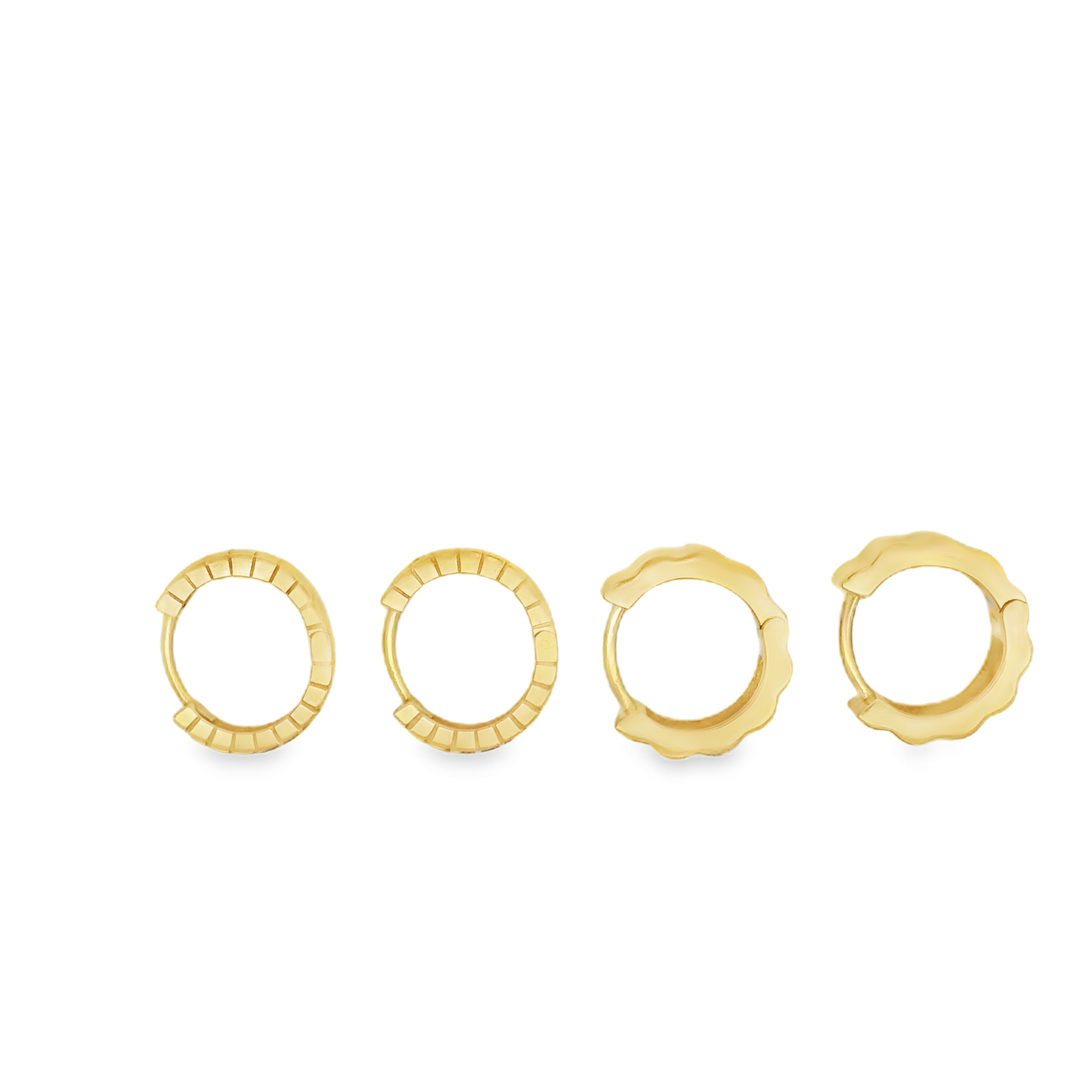 Fluted Thick Huggie Earrings