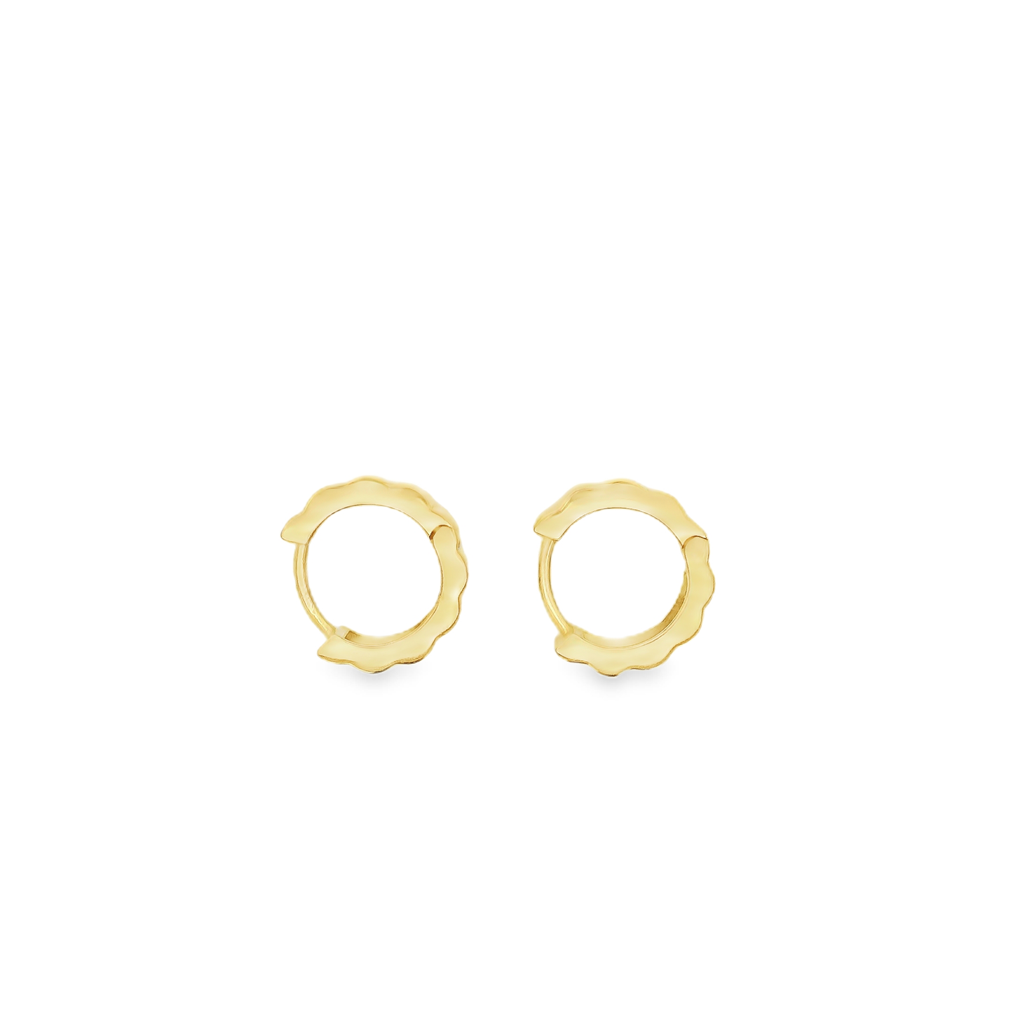 Fluted Thick Huggie Earrings
