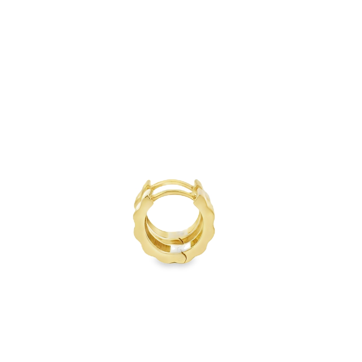 Fluted Thick Huggie Earrings