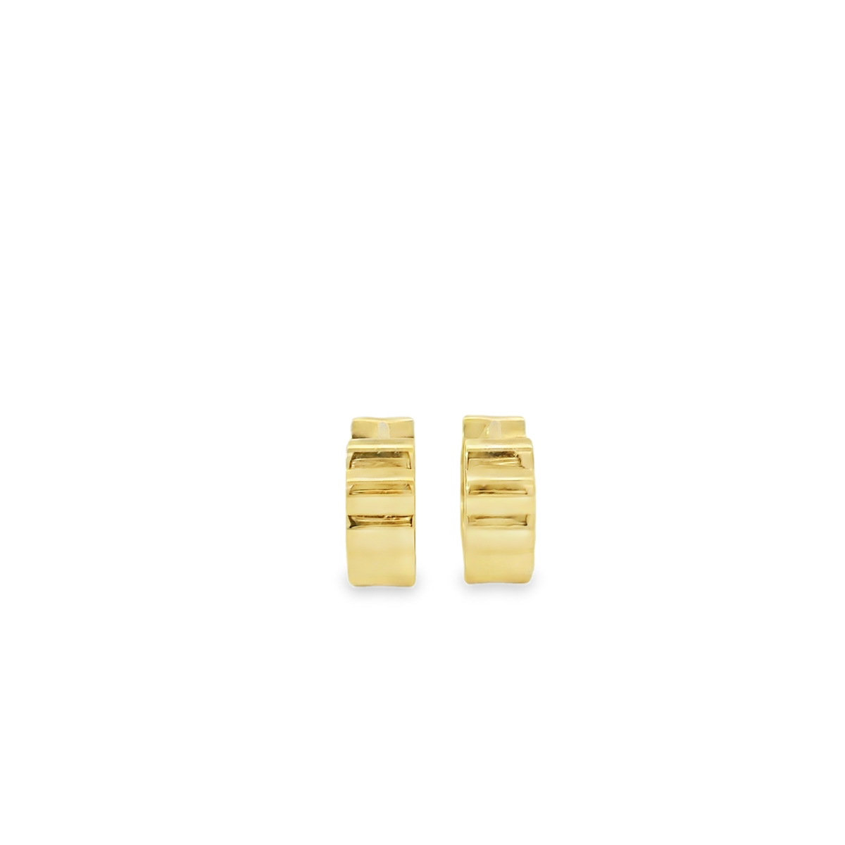 Fluted Thick Huggie Earrings