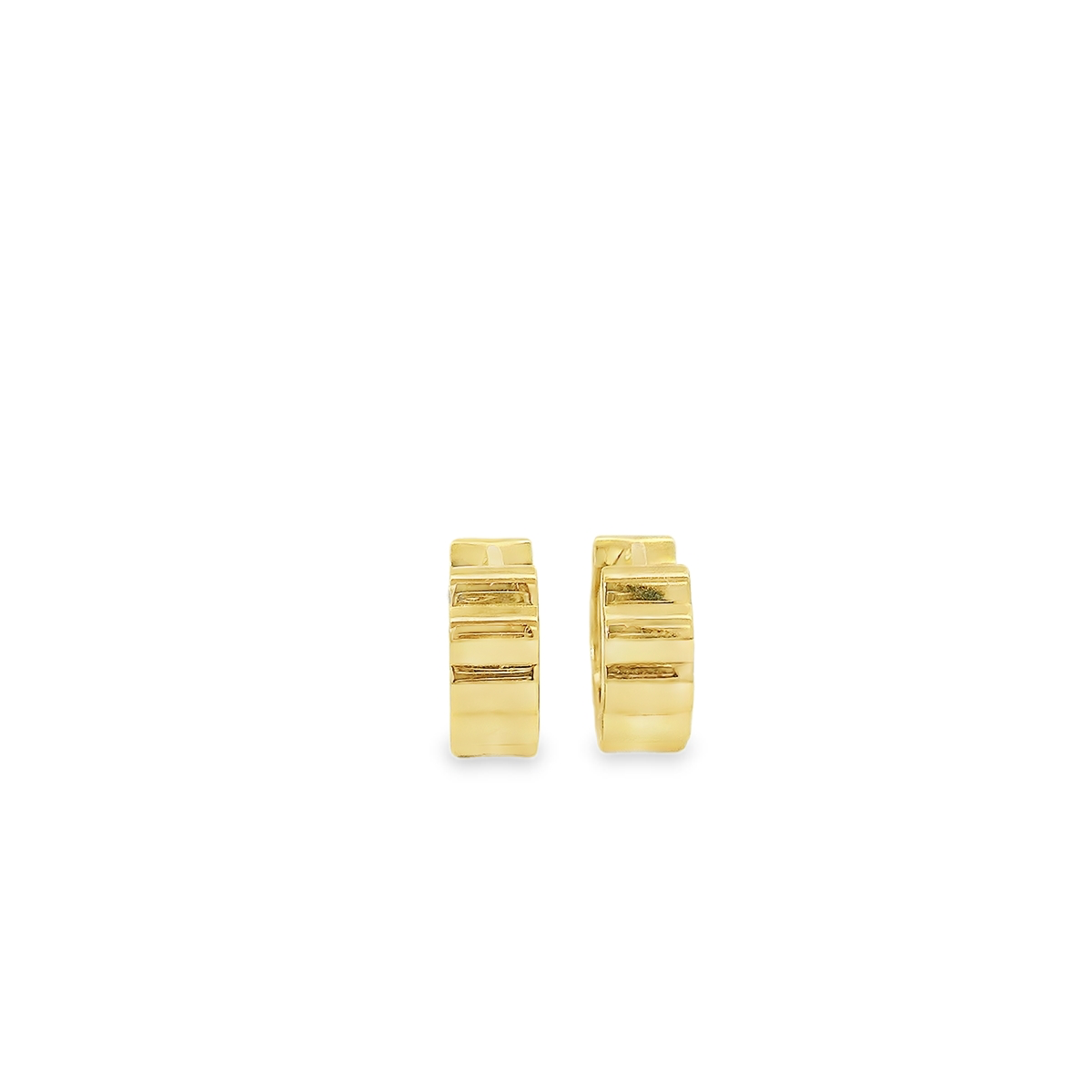 Fluted Thick Huggie Earrings