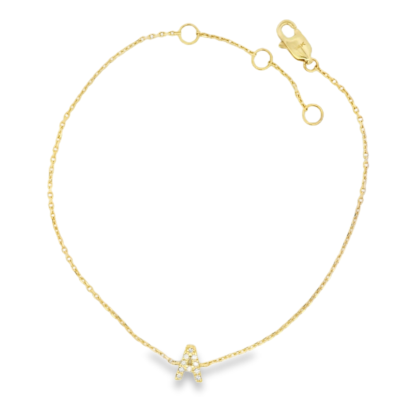 Mini Diamond Initial Bracelet