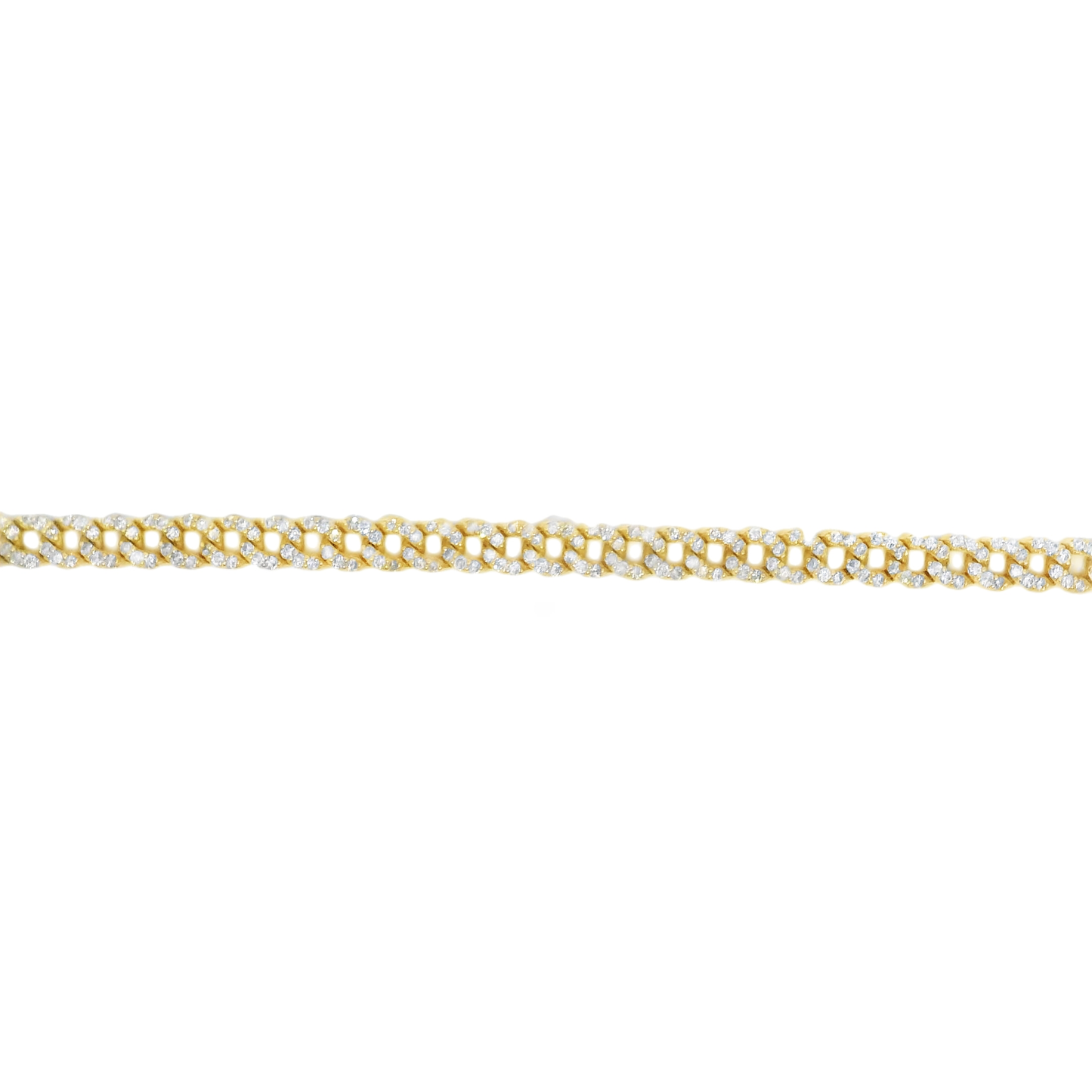 Eternity Pave Diamond Cuban Chain Bracelet