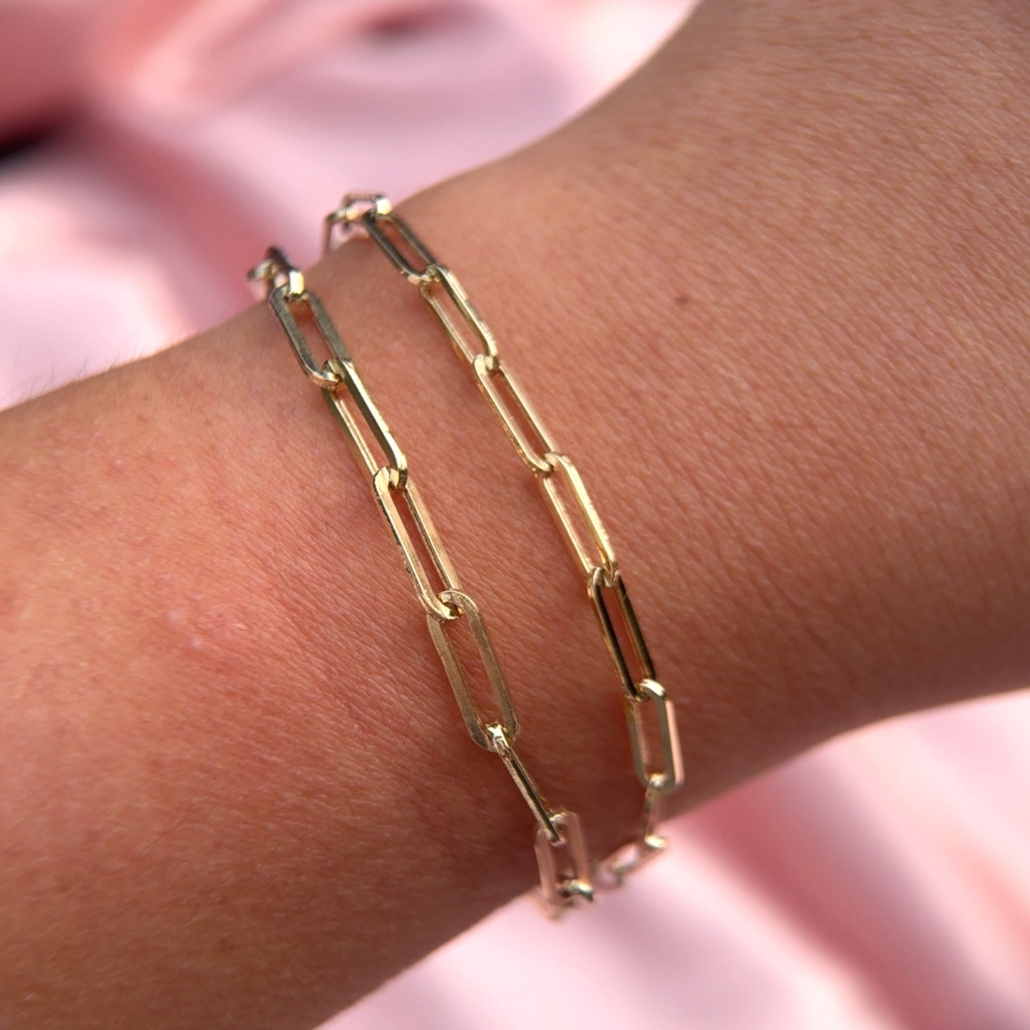 3.25mm Paperclip Link Bracelet