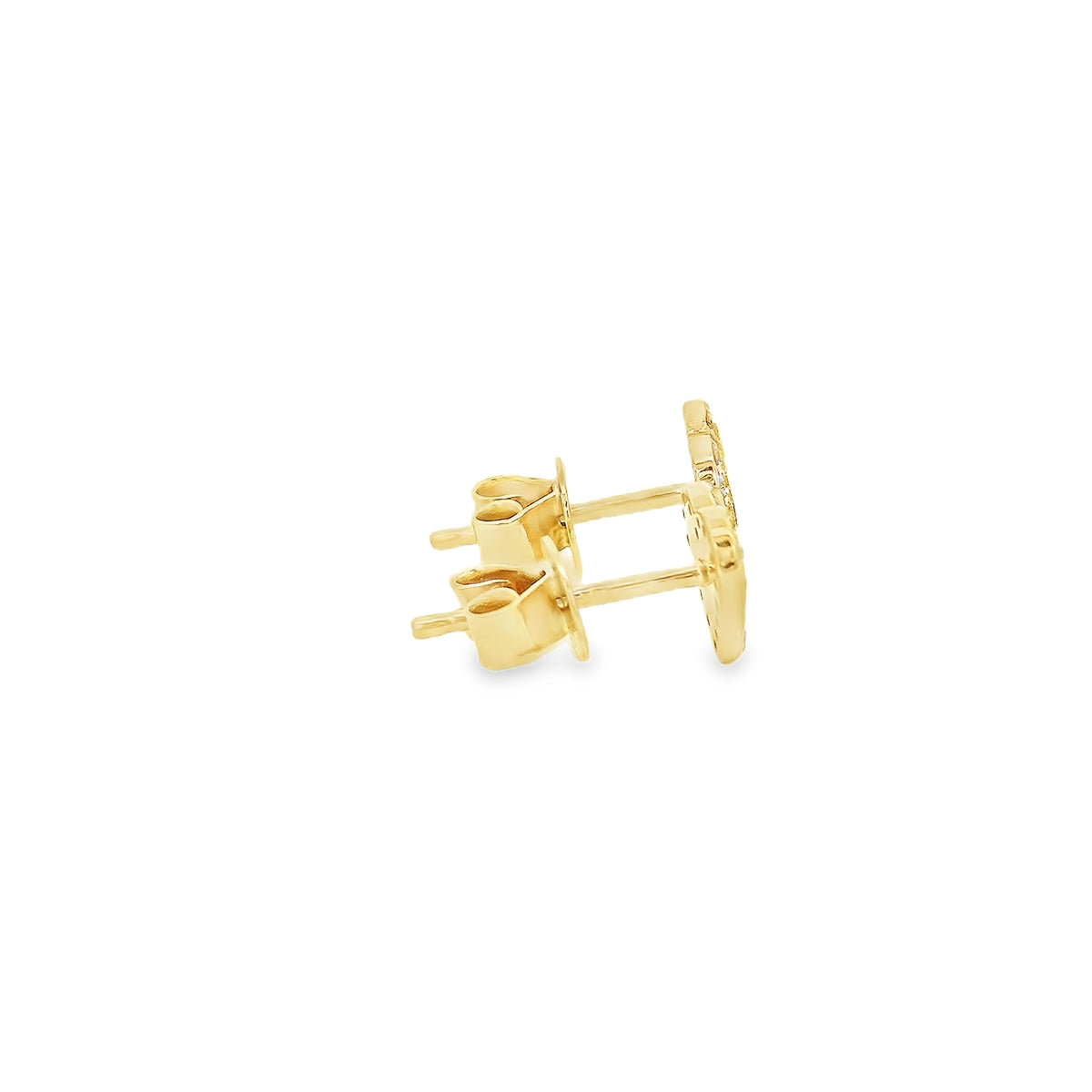 Gold Center Mini Heart Earrings