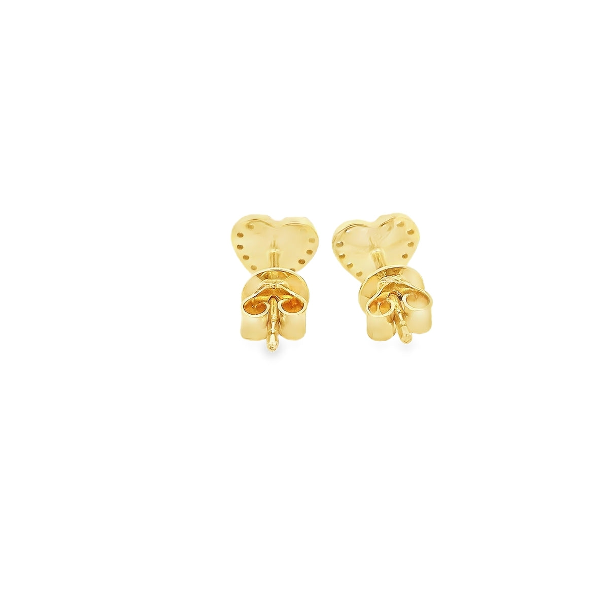 Gold Center Mini Heart Earrings