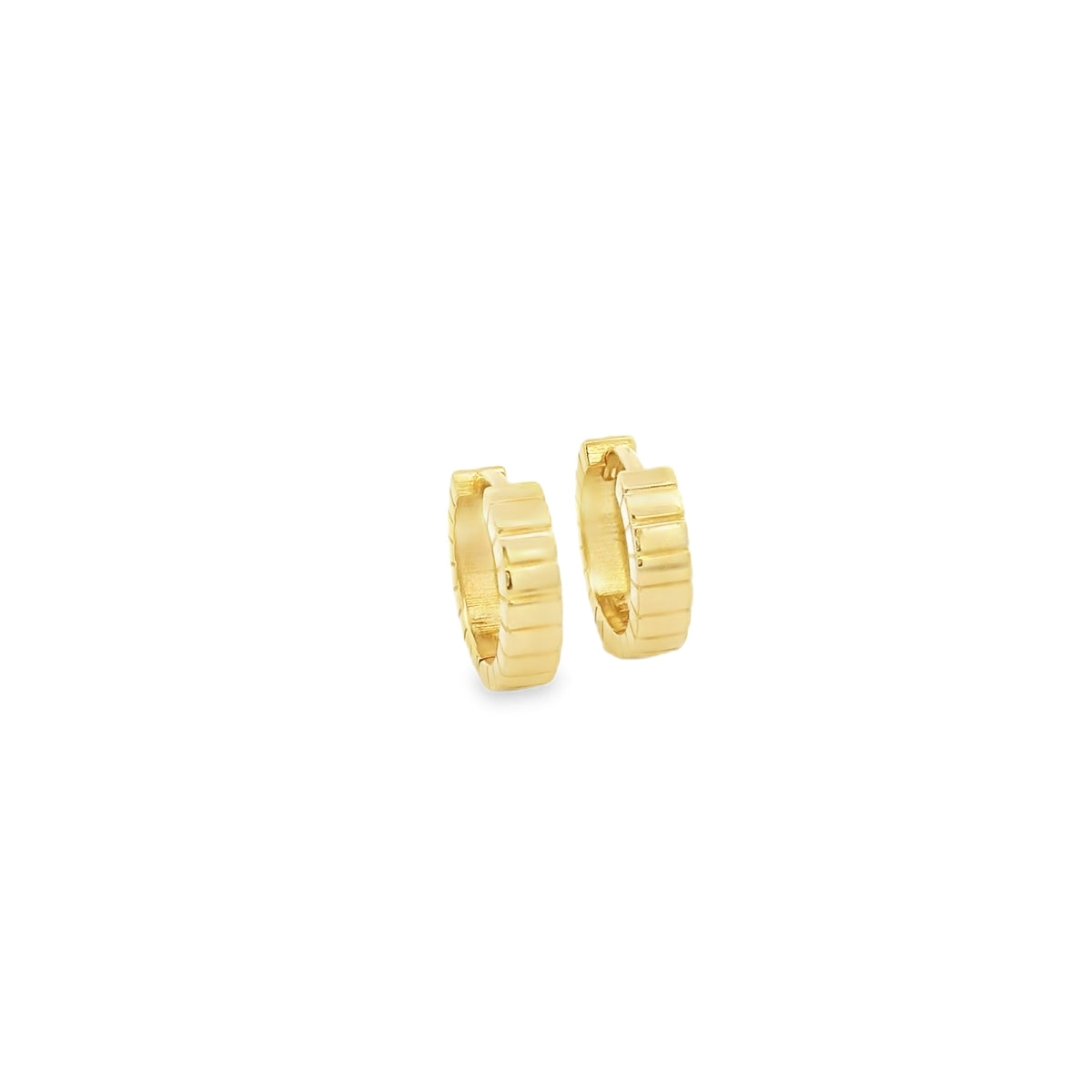 Fluted Thin Huggie Earring