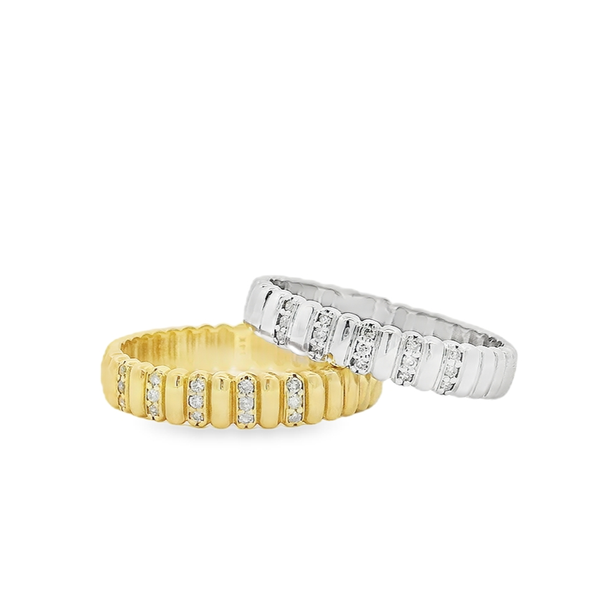 Diamond Fluted Ring
