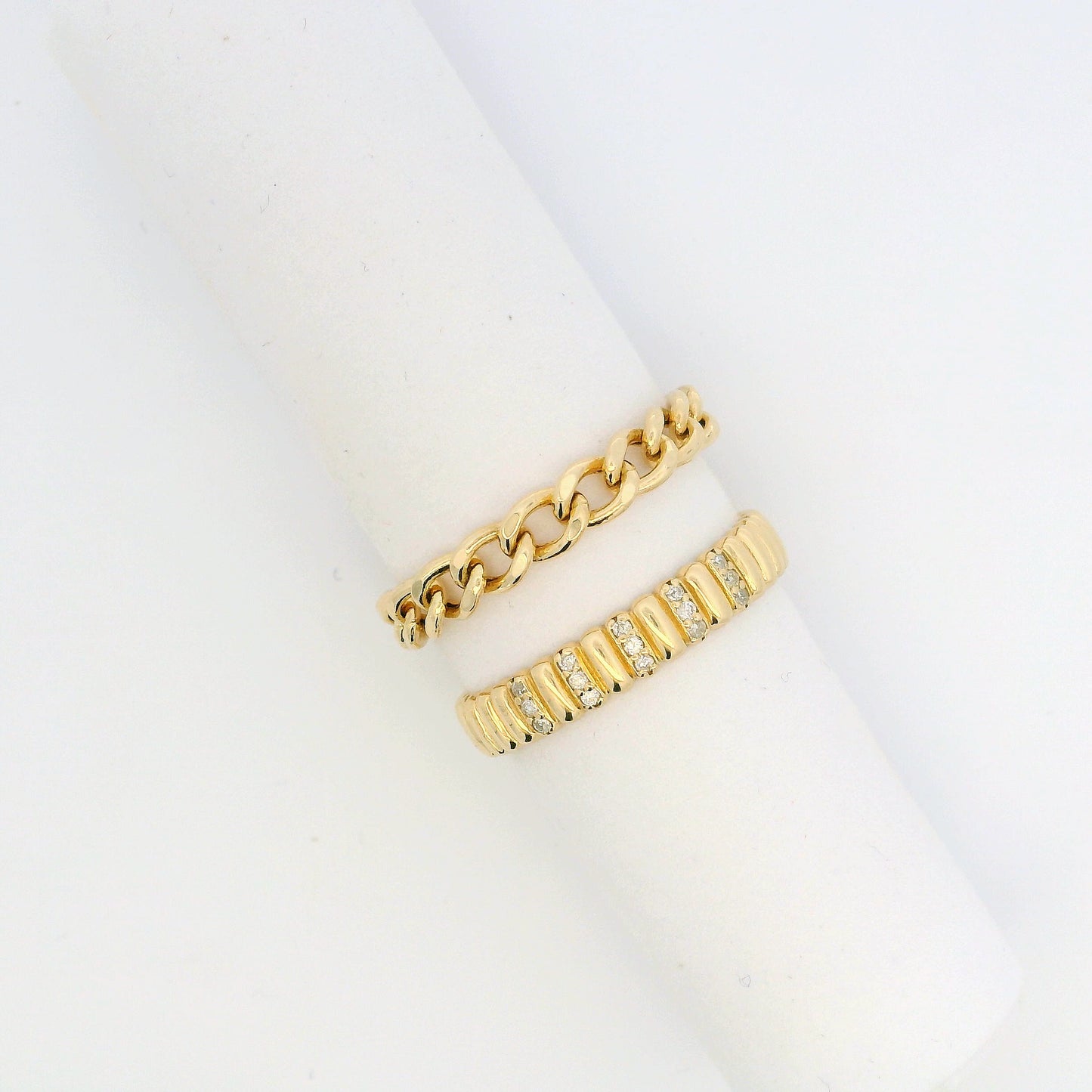 Diamond Fluted Ring