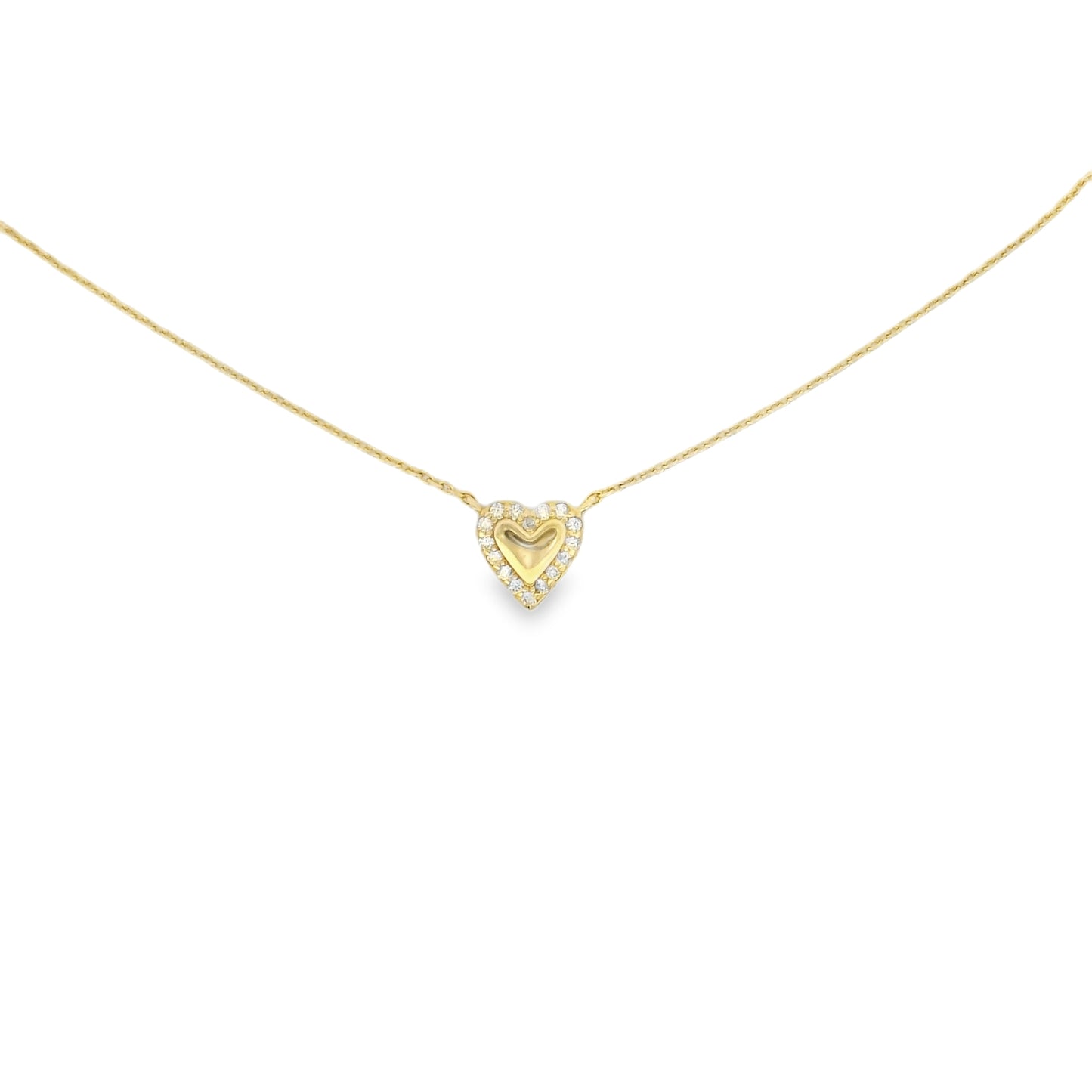 Gold Center Mini Heart Necklace