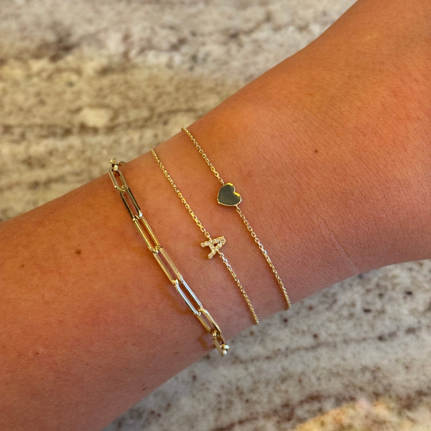 Mini Diamond Initial Bracelet