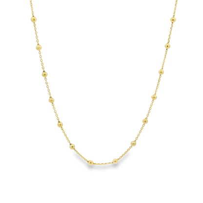 Ball Stationed Beaded Necklace