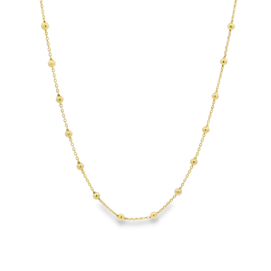 Ball Stationed Beaded Necklace