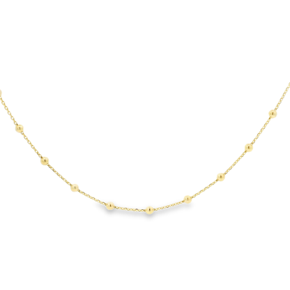 Ball Stationed Beaded Necklace
