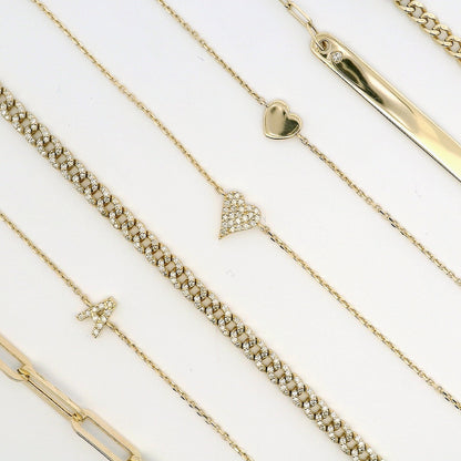 Mini Diamond Initial Bracelet
