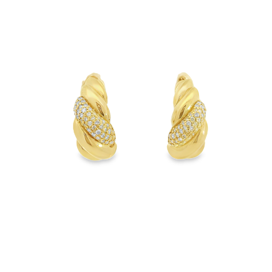 Croissant Hoop With Diamonds