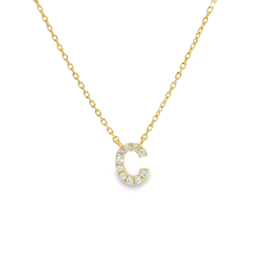Diamond Initial Necklace