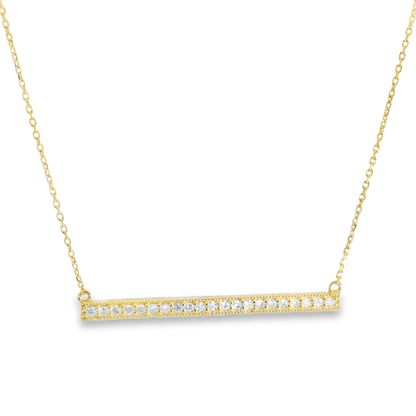 Diamond Bar Necklace