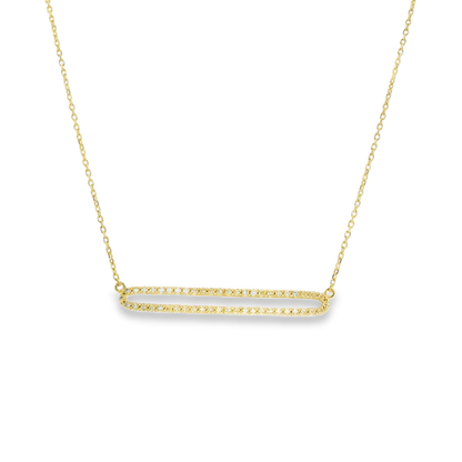 Eternity Diamond Bar Necklace