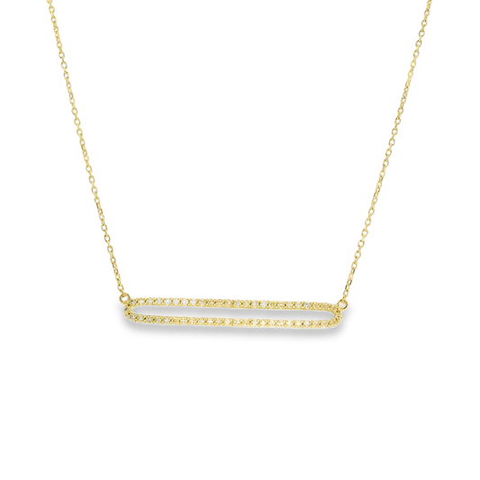 Eternity Diamond Bar Necklace