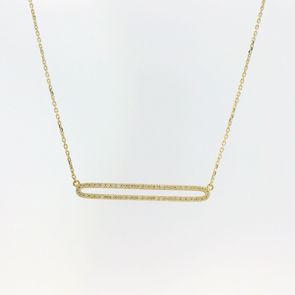 Eternity Diamond Bar Necklace