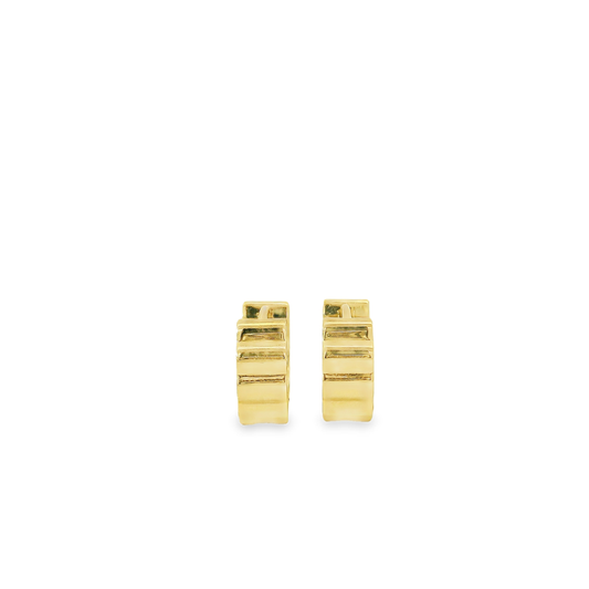 Fluted Thick Huggie Earrings