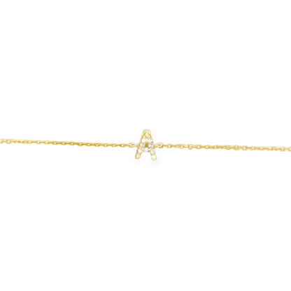 Mini Diamond Initial Bracelet