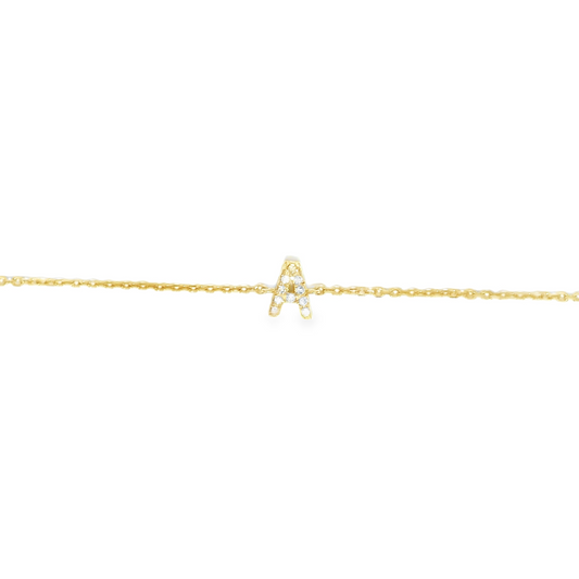 Mini Diamond Initial Bracelet