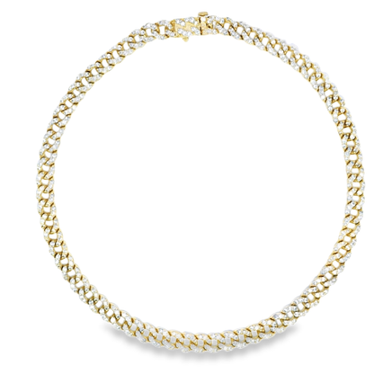 Eternity Pave Diamond Cuban Chain Bracelet