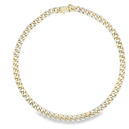 Eternity Pave Diamond Cuban Chain Bracelet