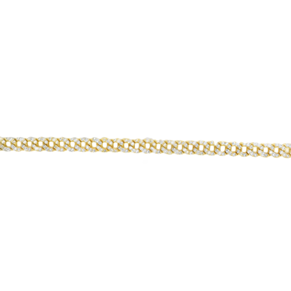 Eternity Pave Diamond Cuban Chain Bracelet