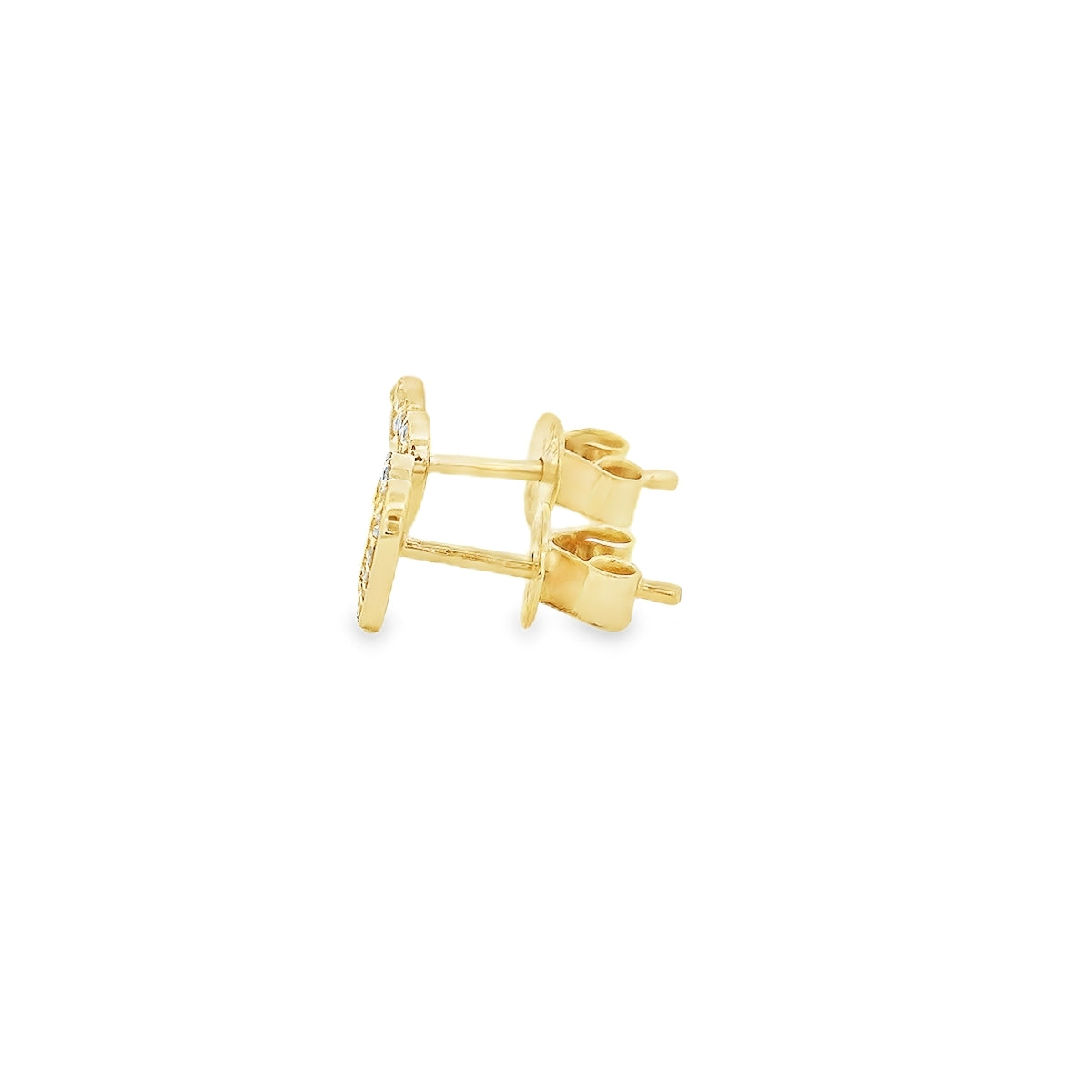 Gold Center Mini Heart Earrings