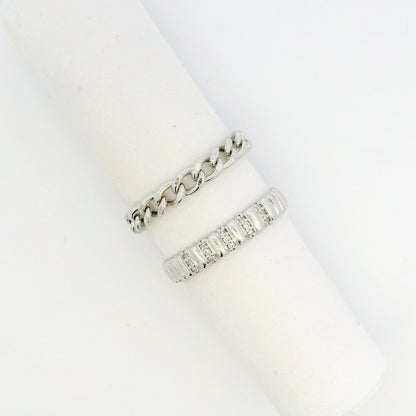 Diamond Fluted Ring