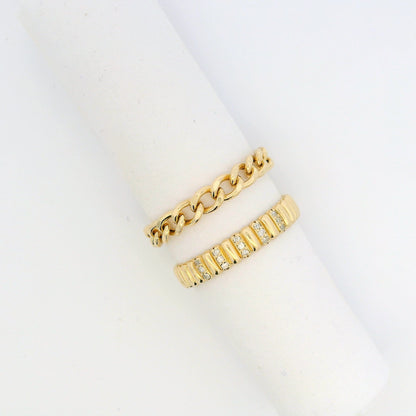 Diamond Fluted Ring